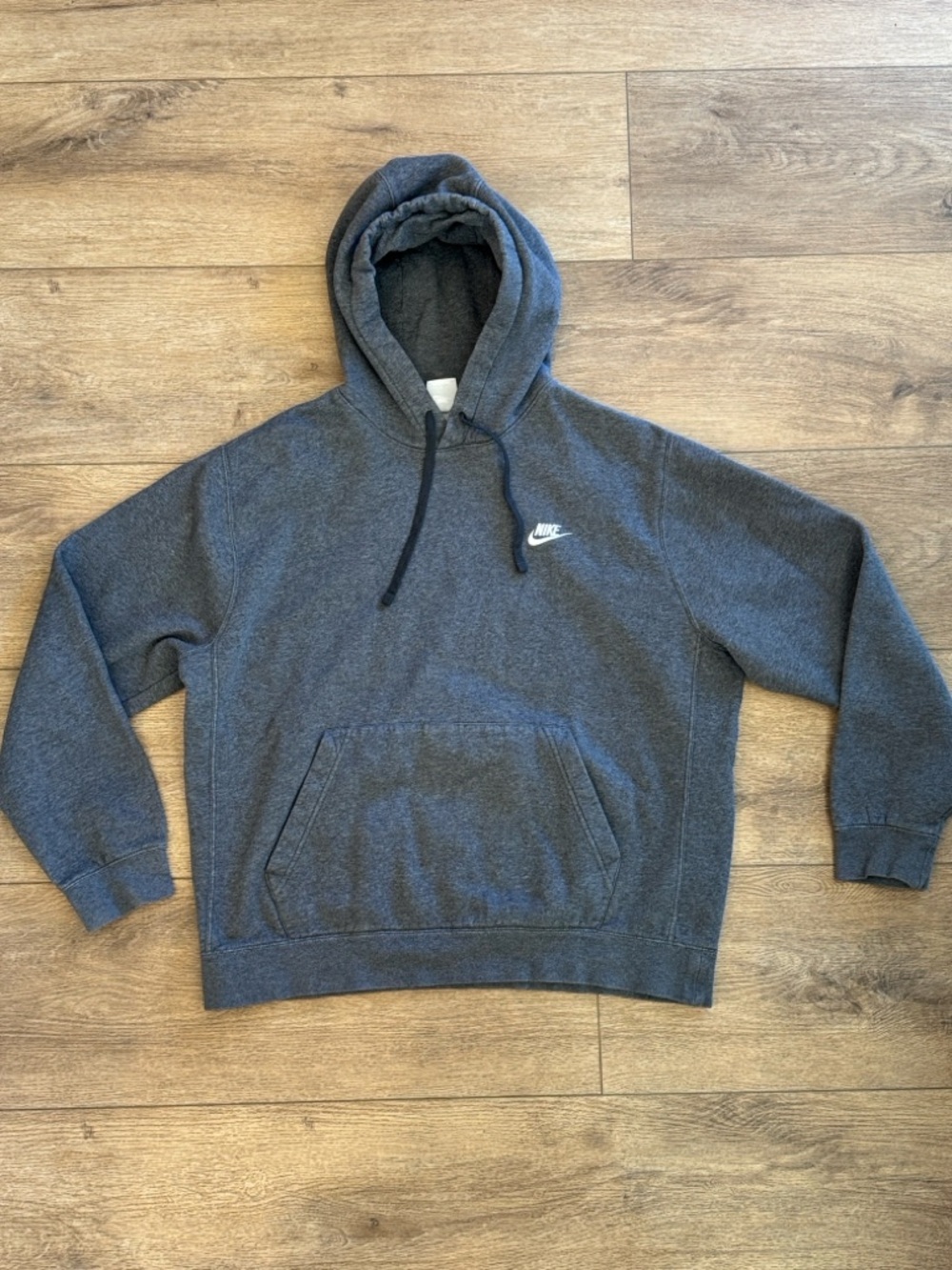 Nike Charcoal Gray Pullover Hooded Sweatshirt - L - Like New Condition!